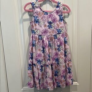 jumping beans Pink Floral Dress with Blue Character Print